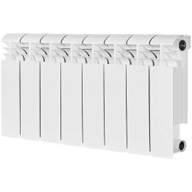 Радиатор биметаллический STOUT VEGA 200 8 секций боковое подключение (белый RAL 9016), SRB-1310-020008