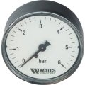 Манометр аксиальный WATTS нр 63 мм 1/4 давление 6 бар