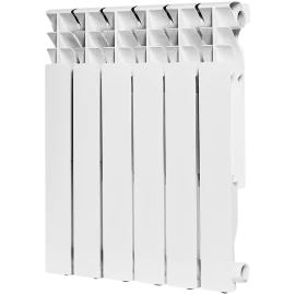 Радиатор алюминиевый ROMMER Plus 500 6 секций боковое подключение (RAL9016), RAL-3210-050006