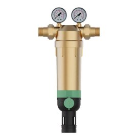 Фильтр тонкой очистки с обратной промывкой DN32 (1 1/4) 100мк на горячую воду ХК, F76S-11/4H