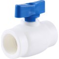 Мини-кран шаровой Kalde с синей ручкой для полипропиленовых труб d=25 для полипропиленовых труб под сварку (цвет белый), 3242-vlm-250001