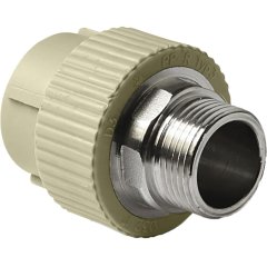 PA23523PG Pro Aqua d=50-2 PP-R Муфта комбинированная под ключ НР Серая