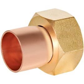 Переход JINTIAN ВП-ВР 15x1/2 с накидной гайкой из меди под пайку, JT-153591512