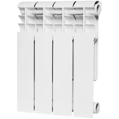 Радиатор биметаллический ROMMER Profi BM 350 4 секции боковое подключение (BI350-80-80-130) (RAL9016)