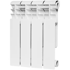 Радиатор биметаллический ROMMER Profi BM 350 4 секции боковое подключение (BI350-80-80-130) (RAL9016)