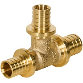 Тройник РЕХАУ с уменьшенным боковым и торцевым проходами 20-16-16 MX для труб из сшитого полиэтилена аксиальный, 11080811001