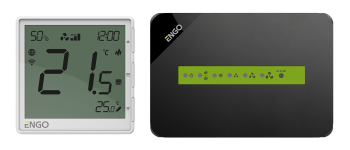 Беспроводной Терморегулятор ENGO Controls EFAN-RF WIFI для конвекторов, программируемый, с аккумулятором, накладной, белый