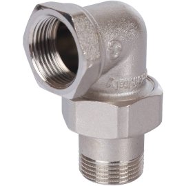 Разъемное угловое соединение STOUT американка ВН 3/4 уплотнение под гайкой o-ring кольцо, никелированное, SFT-0057-000034