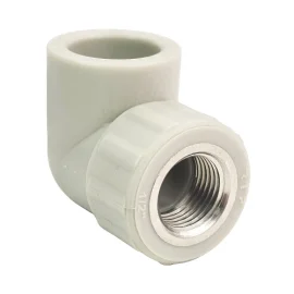 Угольник комбинированный PPR внутренняя резьба 25х 1/2,  серый, РТП