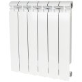 Радиатор алюминиевый STOUT ALPHA 500 6 секций боковое подключение (белый RAL 9016), SRA-2310-050006