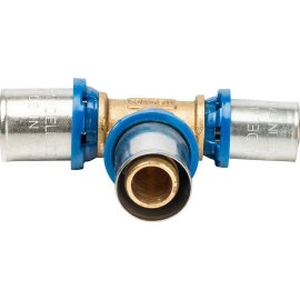 Тройник переходной Prandelli Multyrama 20.2х20.2х16.2 профиль H, TH, U для металлопластиковых труб прессовой, 509.32.44.1