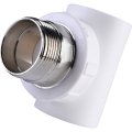 Тройник Политэк 40x1 1/4 с наружной резьбой для полипропиленовых труб под сварку (цвет белый)