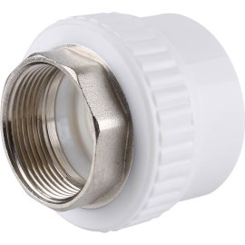 Муфта комбинированная Kalde под шестигранник (внутр. резьба, 50x1 1/2 ) для полипропиленовых труб под сварку, 3222-nfo-501b06