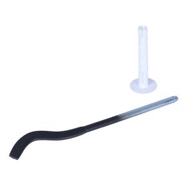 Кронштейн с дюбелем Global 011026 07 195 мм (цвет cod.07 grigio scuro opaco mettalizzato 2748 (черный)), A026ME19507