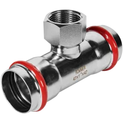 Тройник-переходник-ВР ROMMER 42х1 из нержавеющей стали прессовой