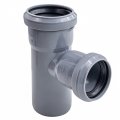 Тройник ВК ПП 50/40х87, серый,РТП