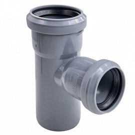 Тройник ВК ПП 50/40х87, серый,РТП
