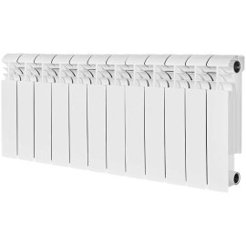 Радиатор биметаллический STOUT VEGA 350 12 секций боковое подключение (белый RAL 9016), SRB-1310-035012