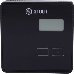 Проводной комнатный регулятор STOUT R-9b, черный, STE-0101-009002