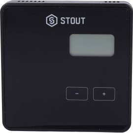 Проводной комнатный регулятор STOUT R-9b, черный, STE-0101-009002