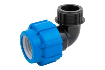 50015002 Политэк Отвод ПНД с наружной резьбой 50х2 ТПК-АКВА