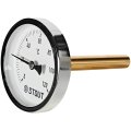 SIM-1001-637515 STOUT Термометр биметаллический осевой с погружной гильзой. Корпус Dn 63 мм, гильза 75 мм 1/2 , 0...120°С