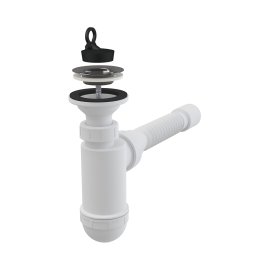 Сифон для умывальника AlcaPlast DN40 с гибким соединением, A41+A710