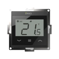 Терморегулятор ENGO Controls E55 WI-FI, с подключением датчика пола, черный, под рамку 55 х 55