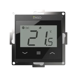 Терморегулятор ENGO Controls E55 WI-FI, с подключением датчика пола, черный, под рамку 55 х 55