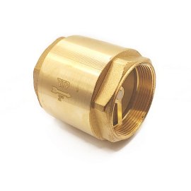Обратный клапан, латунь, внутренняя/внутренняя резьба 1_1/4,PN25 индивидуальная упаковка, желтый, RTP