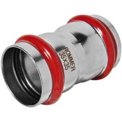 Муфта равнопроходная ROMMER ВПр, 35, из нержавеющей стали прессовой