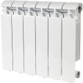 Радиатор алюминиевый STOUT ALPHA 350 6 секций боковое подключение (белый RAL 9016), SRA-2310-035006