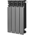 Радиатор биметаллический нижнее правое подключение STOUT TITAN VENTIL 500 4 секции (графит RAL 7024)