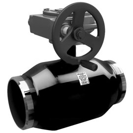 Кран шаровой LD Ду 125 Ру25 п/привар с редуктором, КШ.Ц.П.Р.125/100.025.Н/П.02