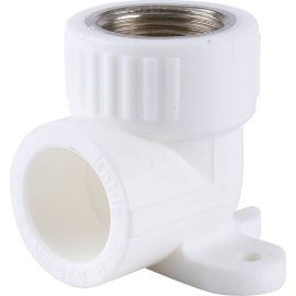 Угольник Kalde с креплением для полипропиленовых труб (внутр. резьба, 25x3/4 ), 3222-bat-250c01