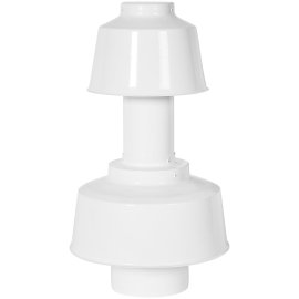 STOUT SCR-8125-800002 STOUT Оголовок вертикальный с ветрозащитой традиц. коакс. D80(п)/125(п) БЕЛЫЙ широкий, SCR-8125-800002