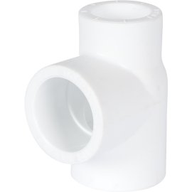 Тройник переходной Политэк 25х25х20 для полипропиленовых труб под сварку (цвет белый), 9300252520