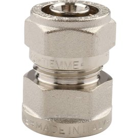 Муфта TIEMME с внутренней резьбой (16х2.0х1/2) для металлопластиковых труб винтовой, 1600004