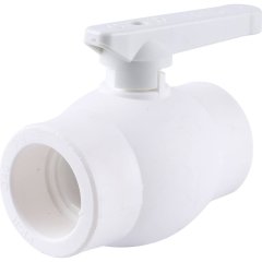 Кран шаровой Kalde d=40 для полипропиленовых труб под сварку (цвет белый)