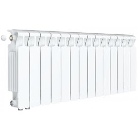 Радиатор биметаллический RIFAR MONOLIT VENTIL 350 MVL 14 секций нижнее левое подключение (белый RAL 9016), 3RM35.VL-14