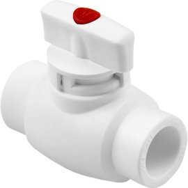 Шаровой кран Pro Aqua d= 20 PP-R с ручкой-бабочкой Standard Белый, PA44508