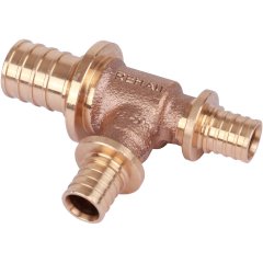 Тройник РЕХАУ RAUTITAN PLATINUM с уменьшенным боковым и торцевым проходами 25-16-16 RX для труб из сшитого полиэтилена аксиальный