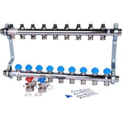 *12180911001 РЕХАУ RAUTHERM S Распределительный коллектор HKV на 9 контуров нерж .сталь (без шаровых кранов)