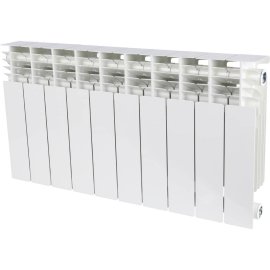 Радиатор алюминиевый Global GL- 350 10 секций боковое подключение (белый RAL 9010), 68530