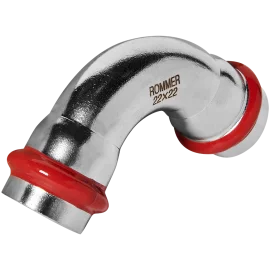 Угольник ROMMER 90° ВПр-ВПр 22 из нержавеющей стали прессовой