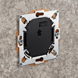 Терморегулятор ENGO Controls WI-FI, с подключением датчика пола, черный, под рамку 55 х 55, E55-B