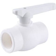 Кран шаровой Kalde d=32 для полипропиленовых труб под сварку (цвет белый)