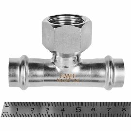 Тройник-Переходник ROMMER ВПр-ВР, 18х3/4, из нержавеющей стали прессовой, RSS-1015-001834