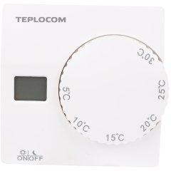 Термостат комнатный Teplocom TS-2AA/8A, проводной, реле 250В, 8А