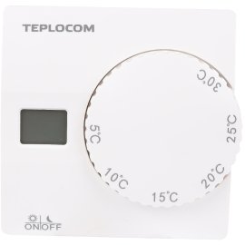 Термостат комнатный Teplocom TS-2AA/8A, проводной, реле 250В, 8А